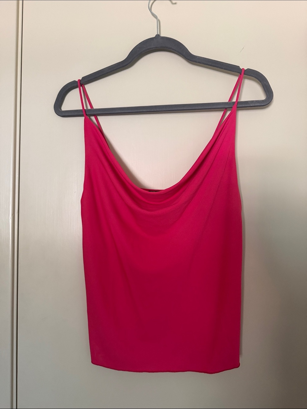 Zara Hot Pink Cowl Neck Camisole